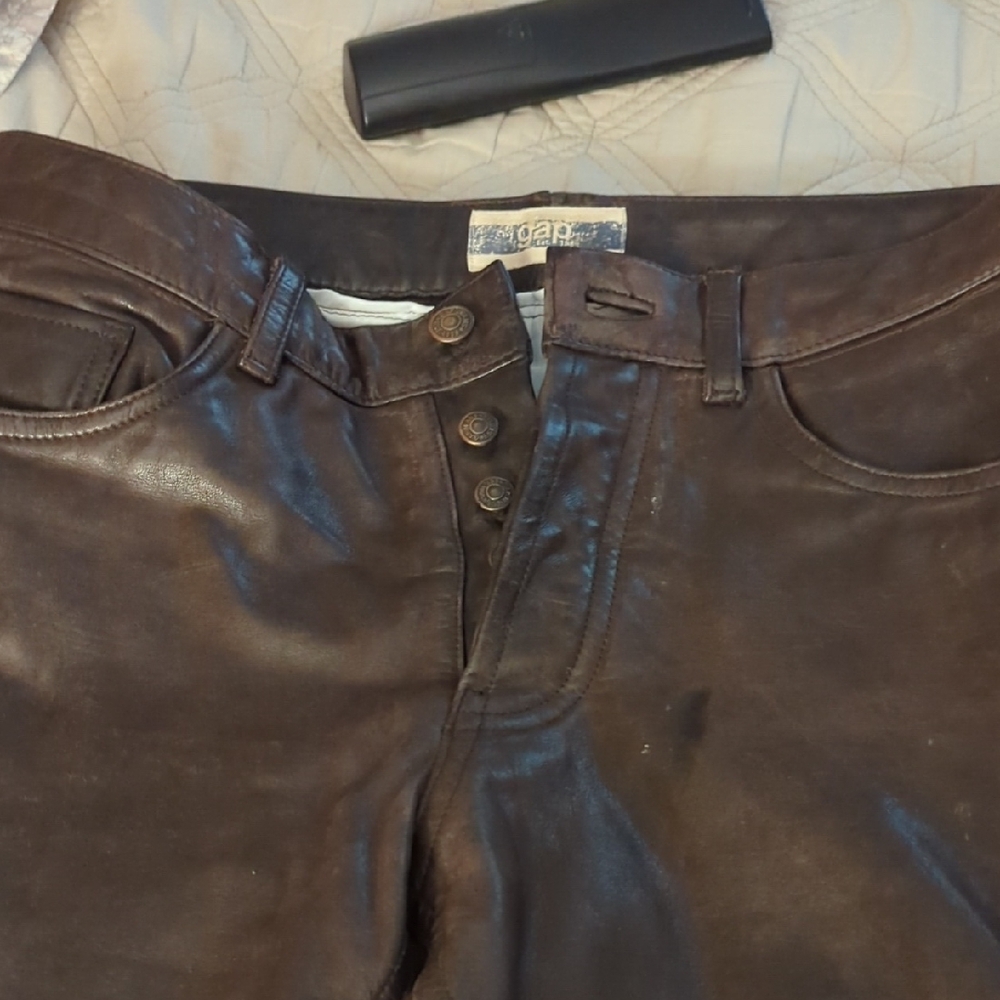 GAP Dark Brown Leather Pants